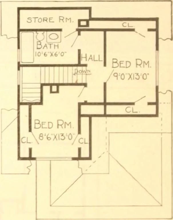 An illustration from Radford's Combined House and Barn Plan Book, 1908, leaf 43
