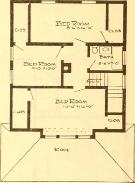An illustration from Radford's Combined House and Barn Plan Book, 1908, leaf 44