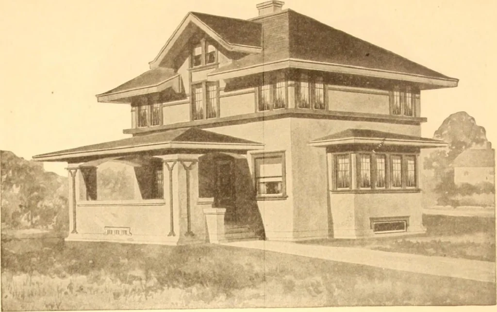 An illustration from Radford's Combined House and Barn Plan Book, 1908, leaf 45