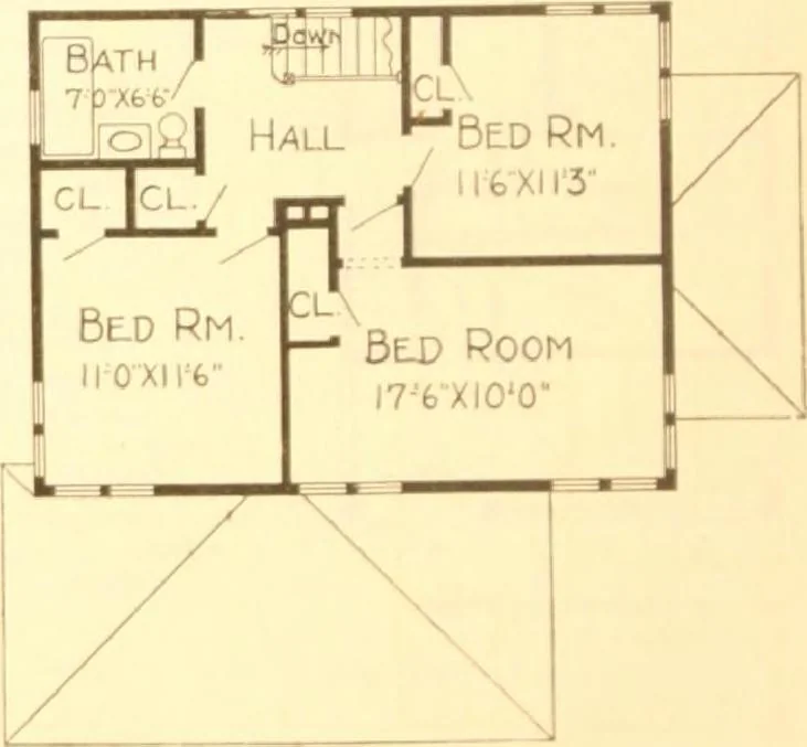 An illustration from Radford's Combined House and Barn Plan Book, 1908, leaf 45
