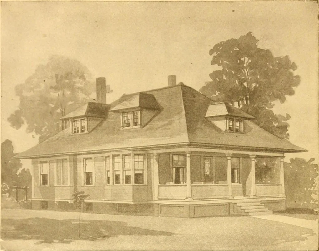 An illustration from Radford's Combined House and Barn Plan Book, 1908, leaf 50