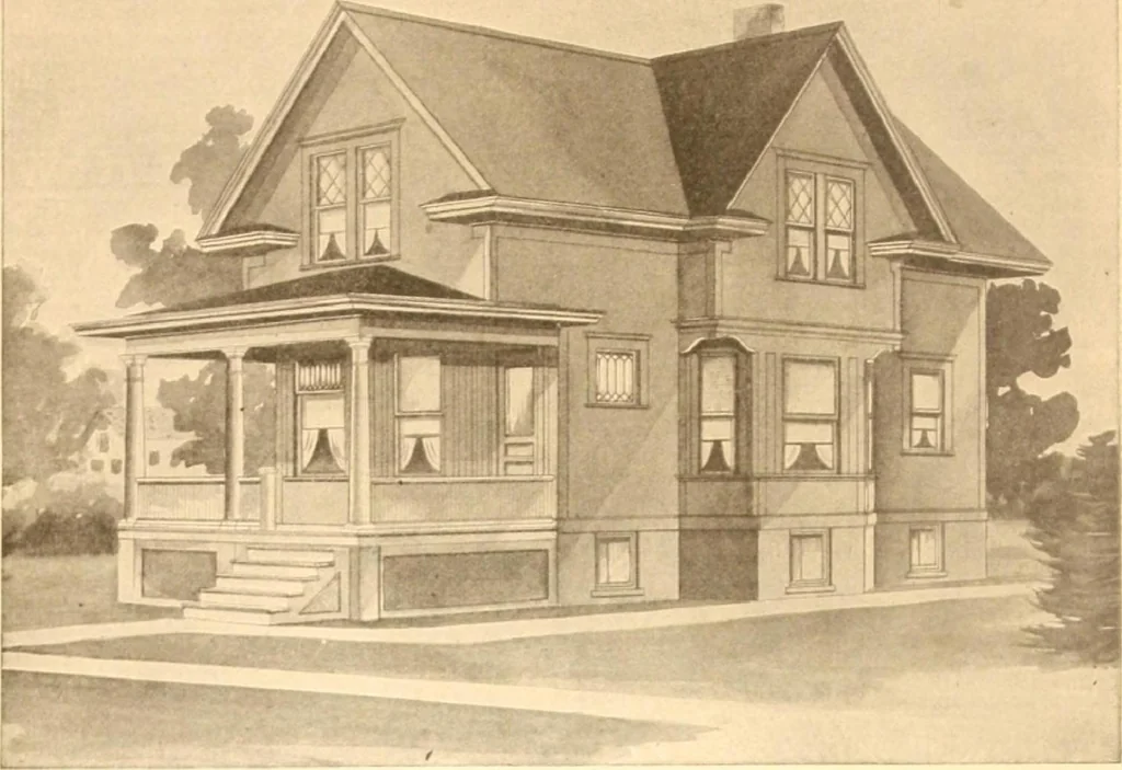 An illustration from Radford's Combined House and Barn Plan Book, 1908, leaf 51