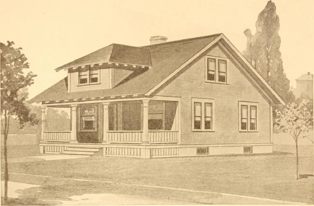 An illustration from Radford's Combined House and Barn Plan Book, 1908, leaf 53