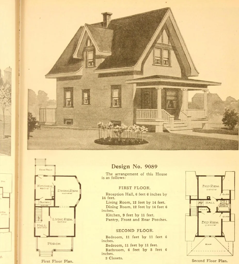 An illustration from Radford's Combined House and Barn Plan Book, 1908, leaf 54