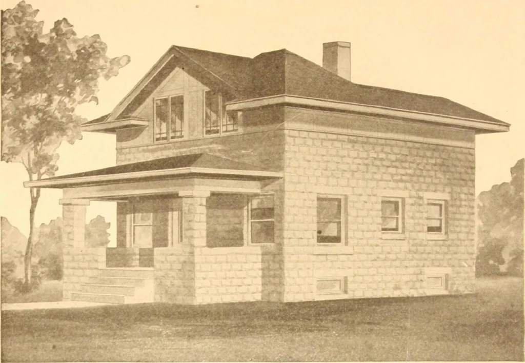 An illustration from Radford's Combined House and Barn Plan Book, 1908, leaf 57