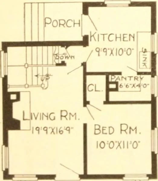 An illustration from Radford's Combined House and Barn Plan Book, 1908, leaf 57