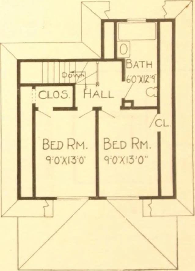 An illustration from Radford's Combined House and Barn Plan Book, 1908, leaf 57