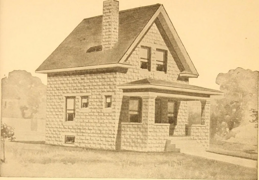 An illustration from Radford's Combined House and Barn Plan Book, 1908, leaf 58