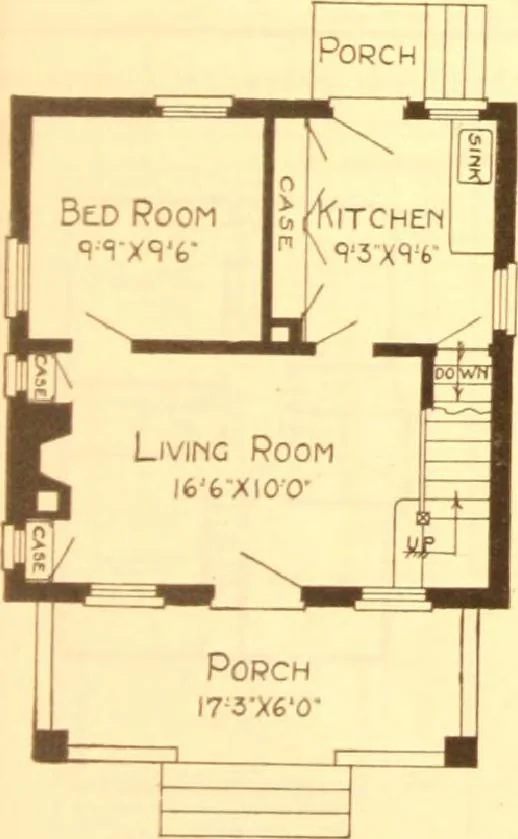 An illustration from Radford's Combined House and Barn Plan Book, 1908, leaf 58
