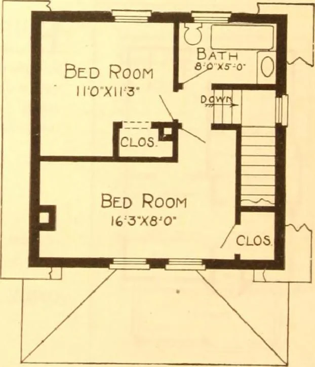 An illustration from Radford's Combined House and Barn Plan Book, 1908, leaf 58