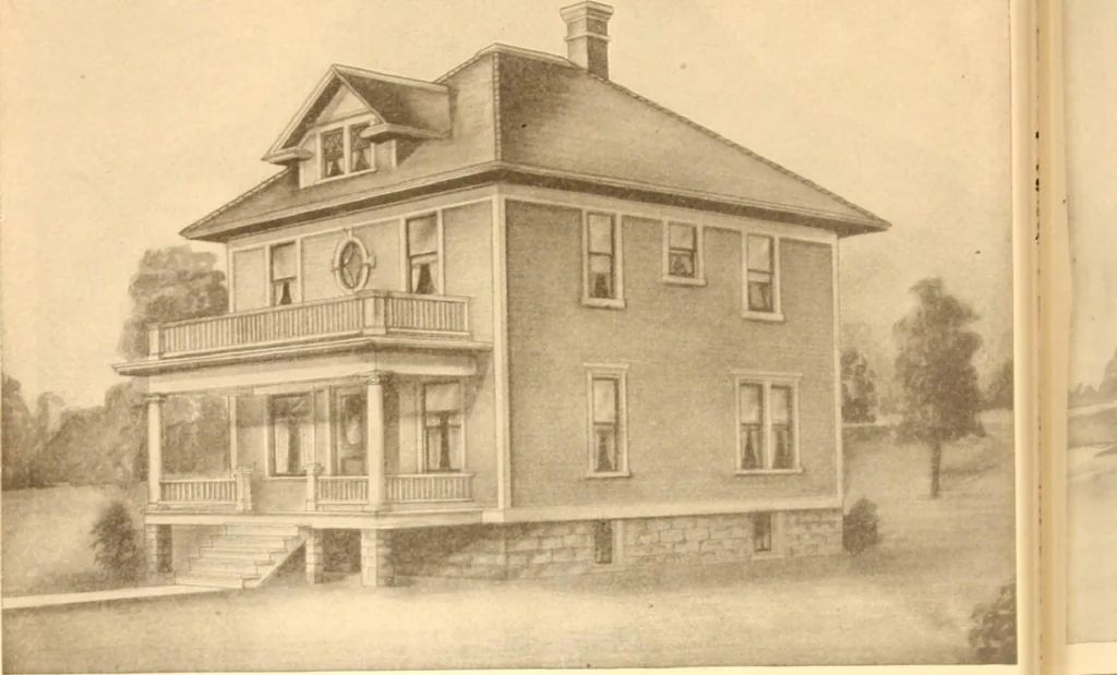 An illustration from Radford's Combined House and Barn Plan Book, 1908, leaf 59