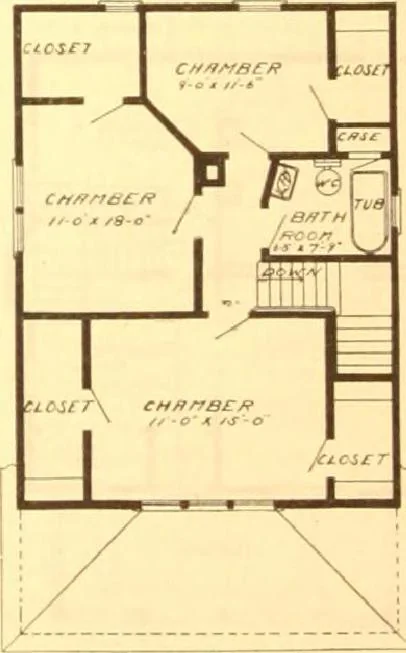 An illustration from Radford's Combined House and Barn Plan Book, 1908, leaf 60