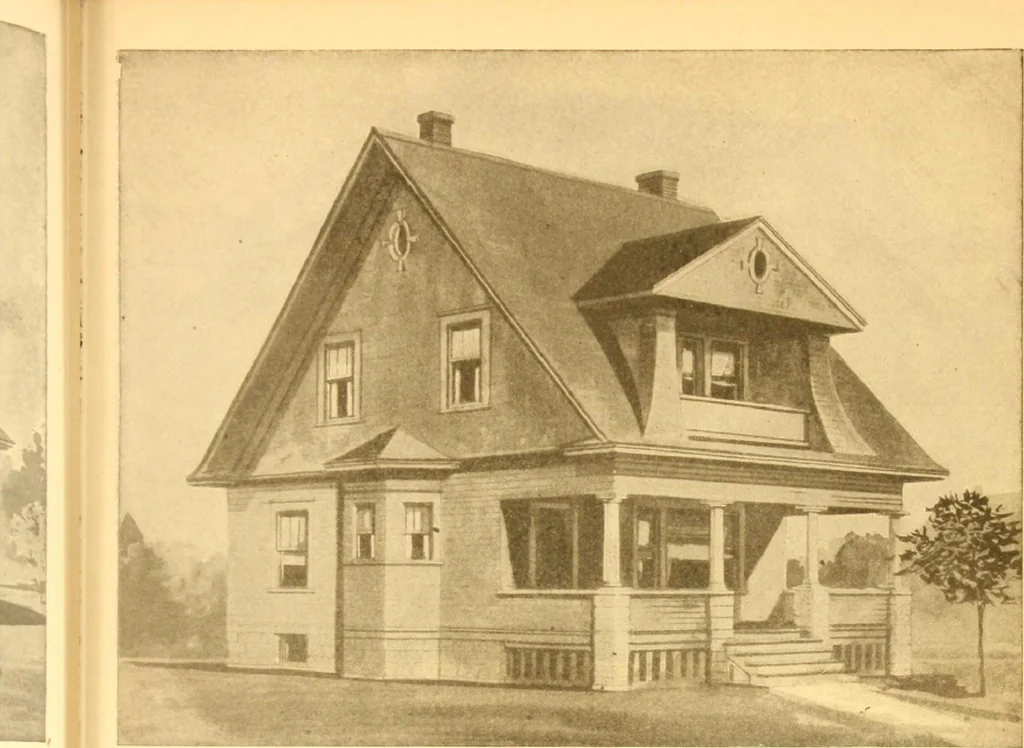 An illustration from Radford's Combined House and Barn Plan Book, 1908, leaf 62