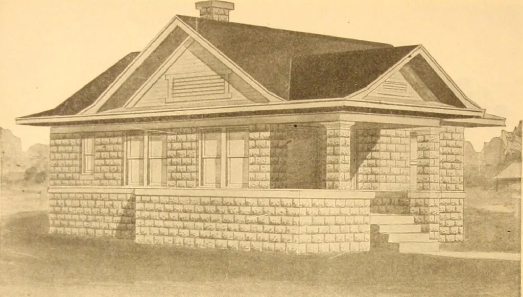 An illustration from Radford's Combined House and Barn Plan Book, 1908, leaf 64