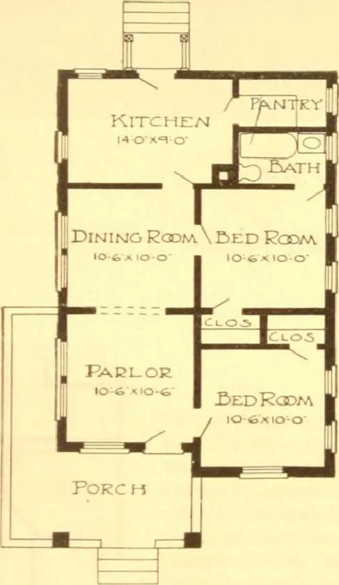 An illustration from Radford's Combined House and Barn Plan Book, 1908, leaf 64