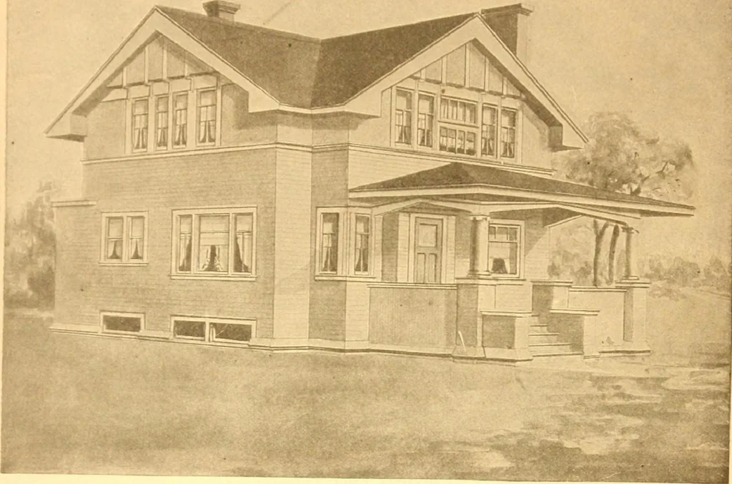 An illustration from Radford's Combined House and Barn Plan Book, 1908, leaf 66