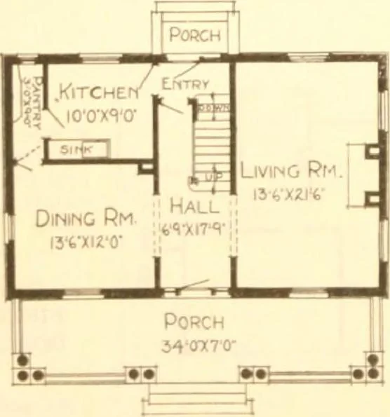An illustration from Radford's Combined House and Barn Plan Book, 1908, leaf 67