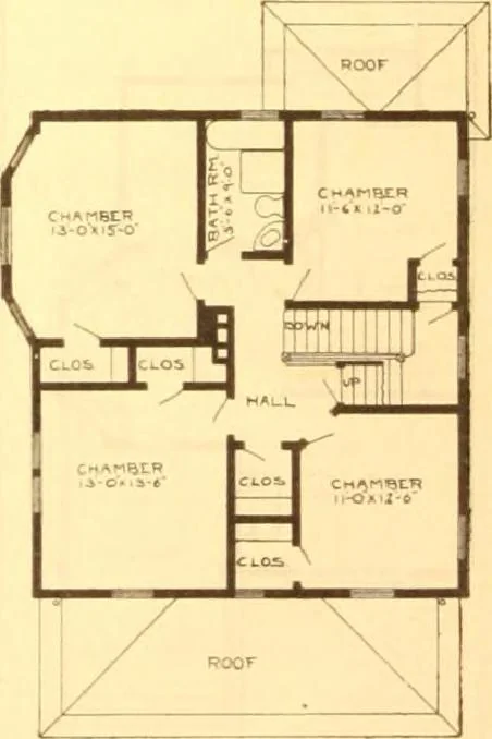 An illustration from Radford's Combined House and Barn Plan Book, 1908, leaf 68
