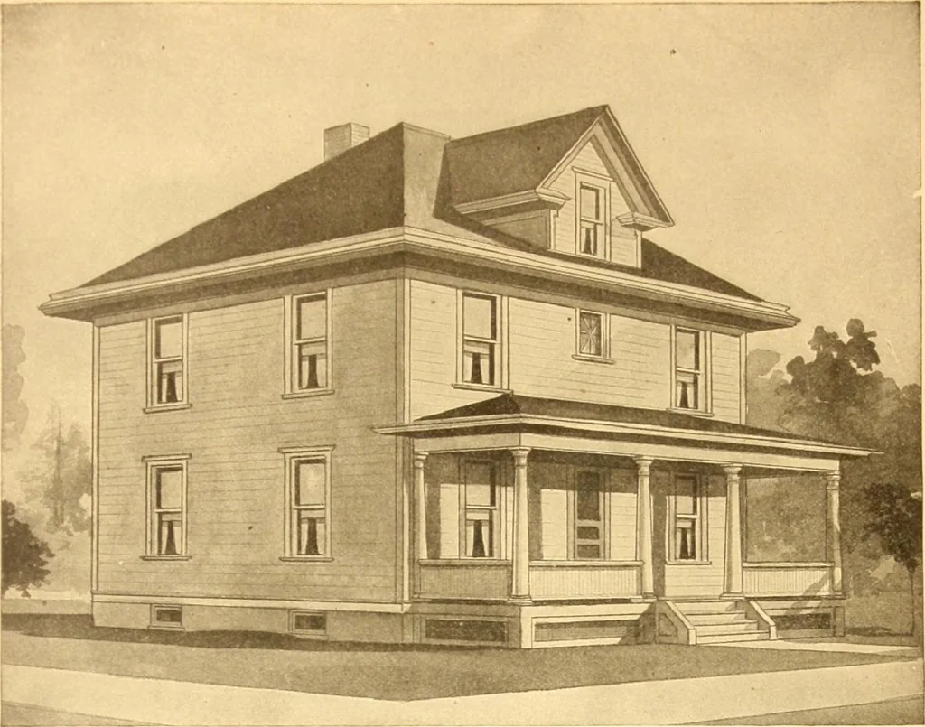 An illustration from Radford's Combined House and Barn Plan Book, 1908, leaf 72