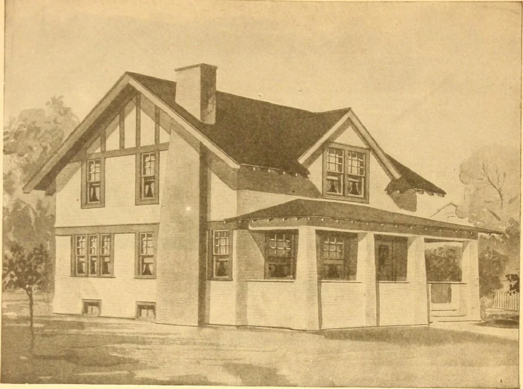 An illustration from Radford's Combined House and Barn Plan Book, 1908, leaf 74