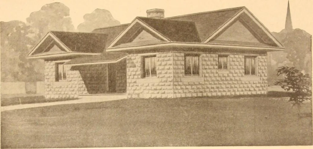 An illustration from Radford's Combined House and Barn Plan Book, 1908, leaf 75