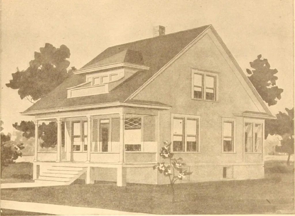 An illustration from Radford's Combined House and Barn Plan Book, 1908, leaf 77