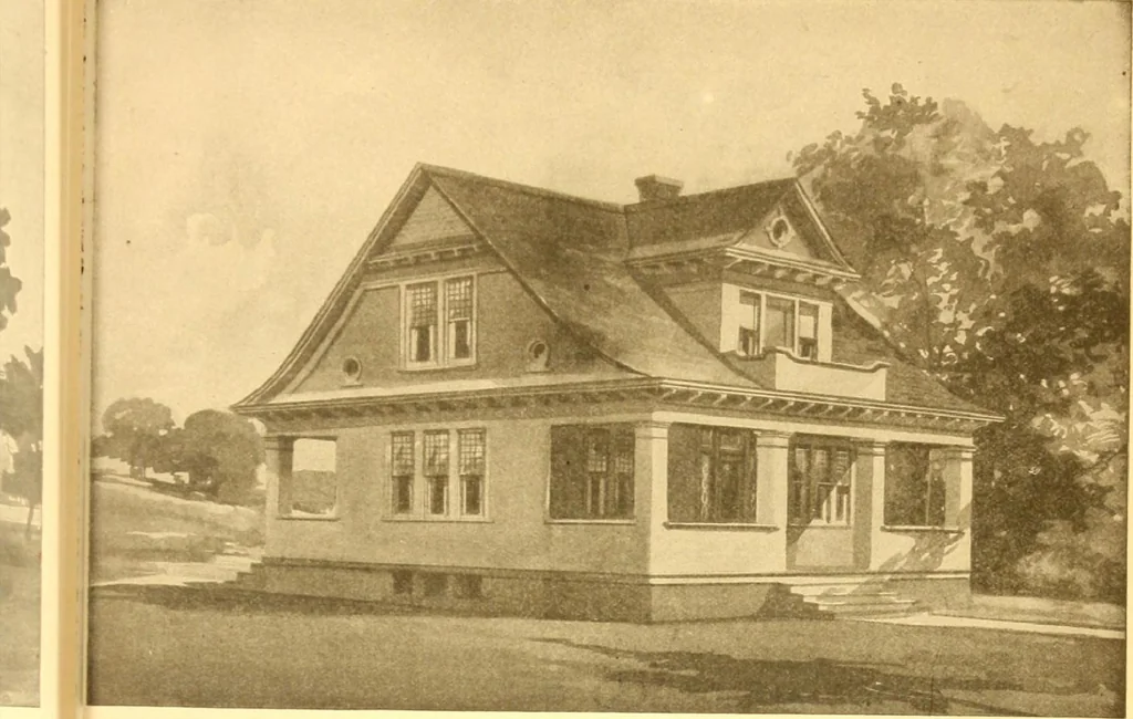 An illustration from Radford's Combined House and Barn Plan Book, 1908, leaf 78