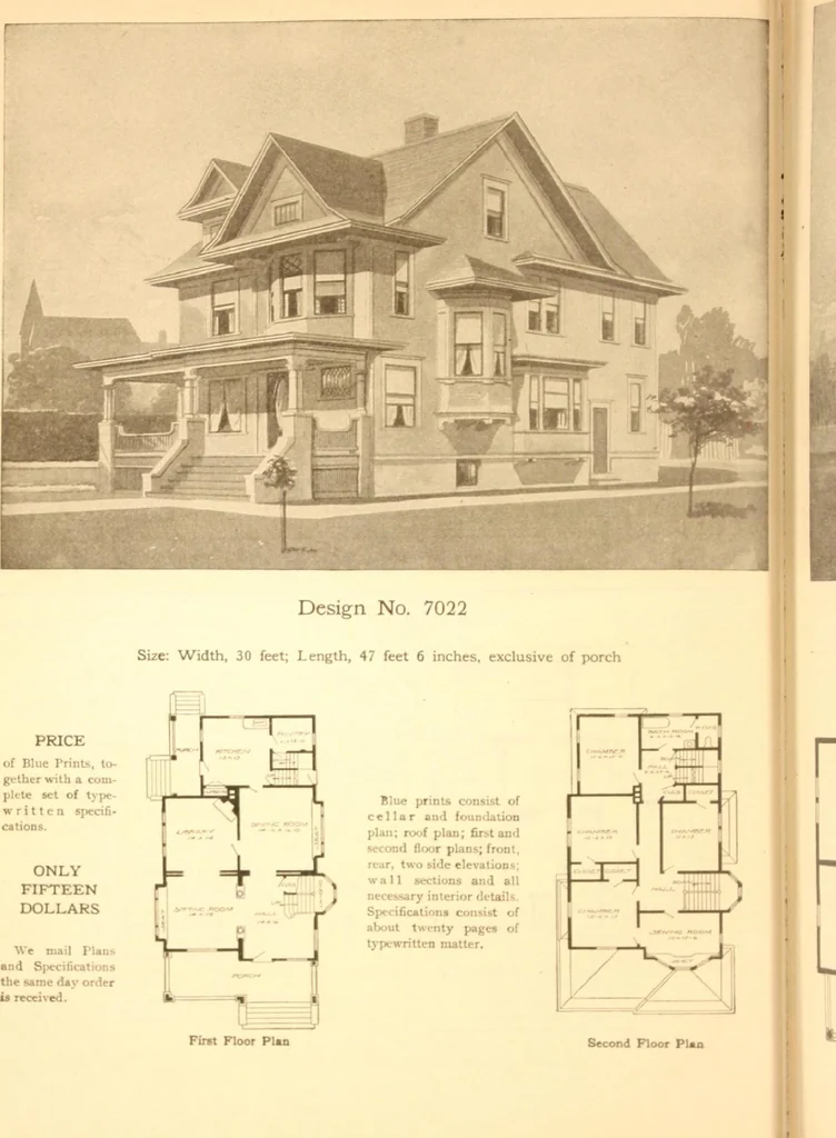 An illustration from Radford's Combined House and Barn Plan Book, 1908, leaf 81