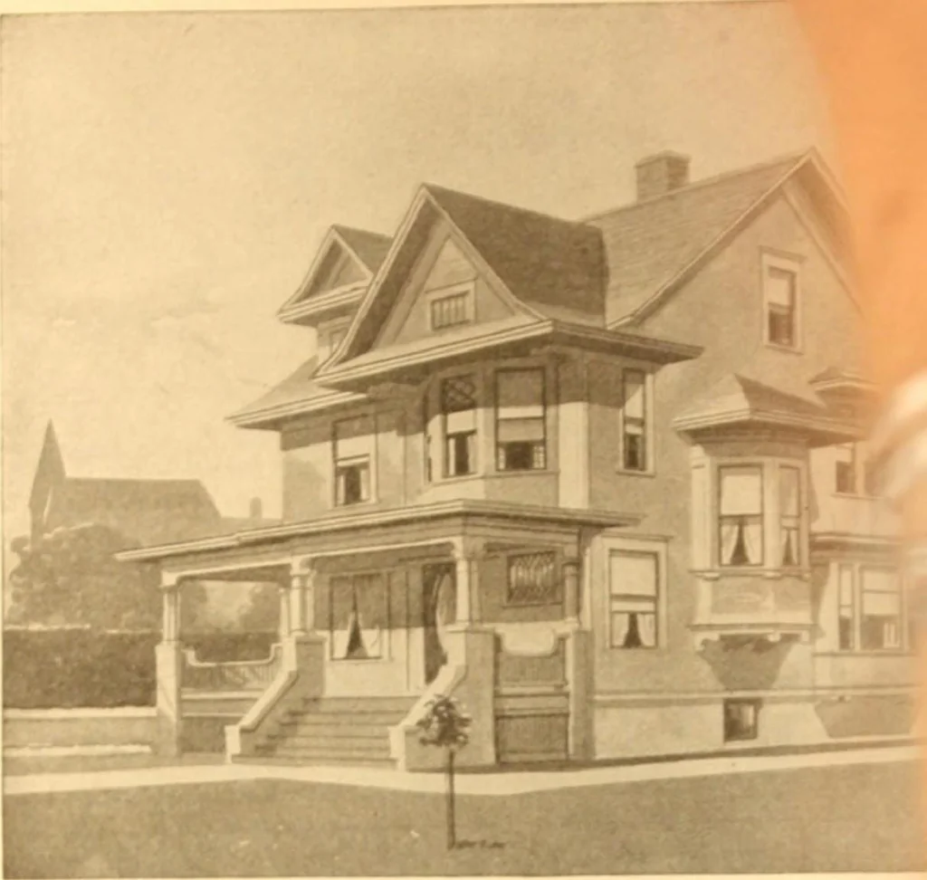 An illustration from Radford's Combined House and Barn Plan Book, 1908, leaf 83