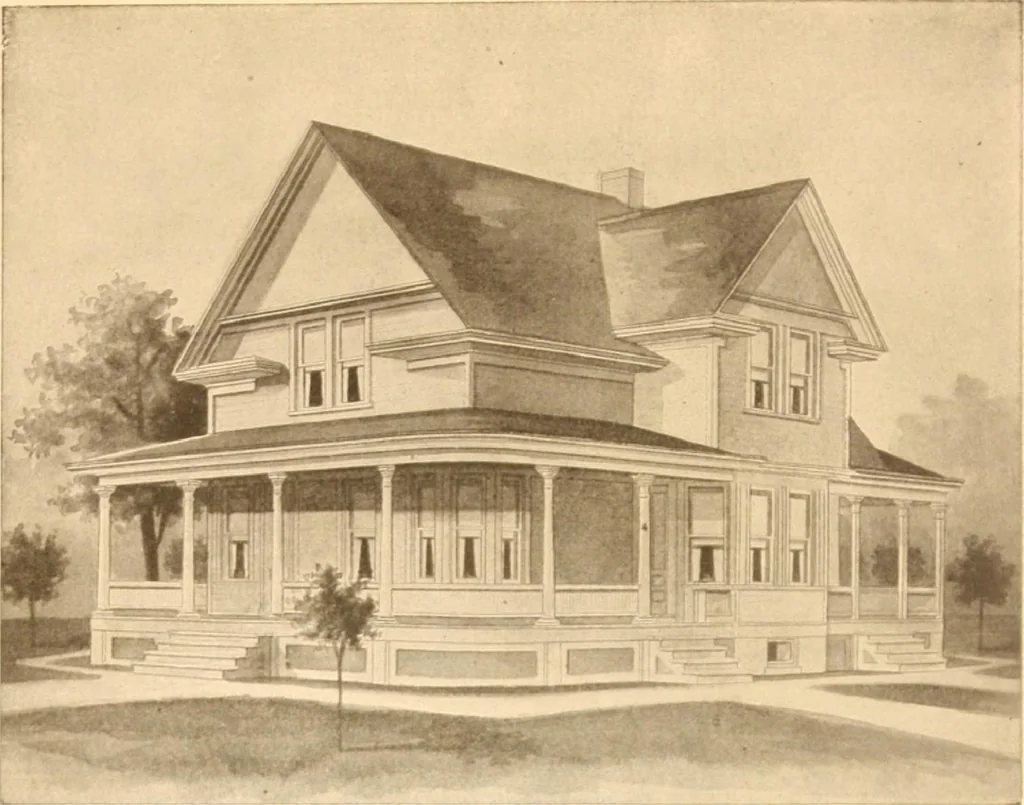 An illustration from Radford's Combined House and Barn Plan Book, 1908, leaf 85