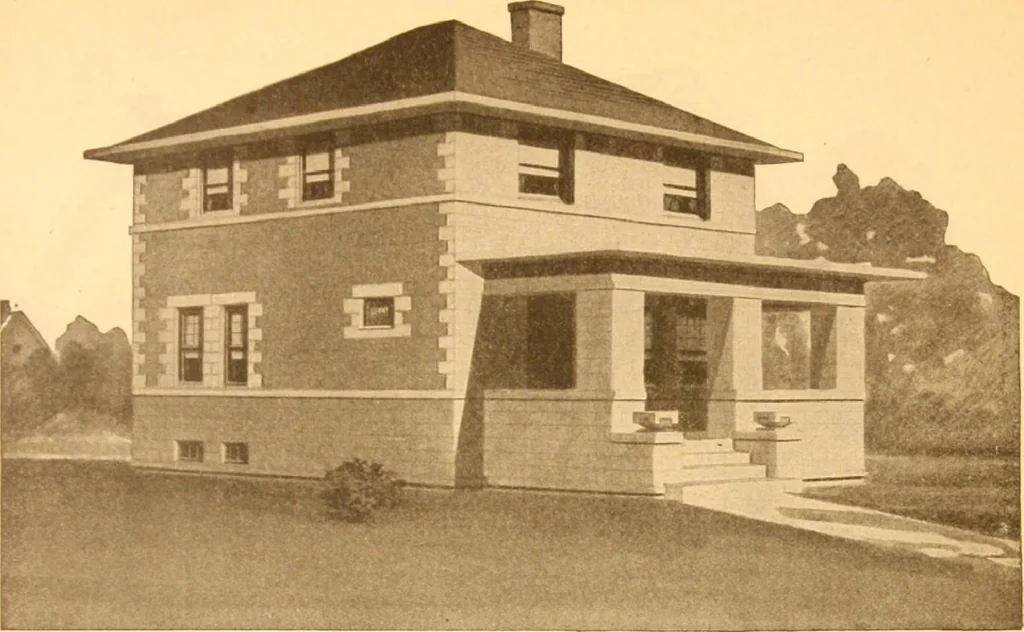 An illustration from Radford's Combined House and Barn Plan Book, 1908, leaf 88
