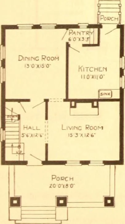 An illustration from Radford's Combined House and Barn Plan Book, 1908, leaf 88