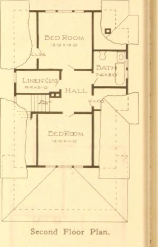 An illustration from Radford's Combined House and Barn Plan Book, 1908, leaf 89