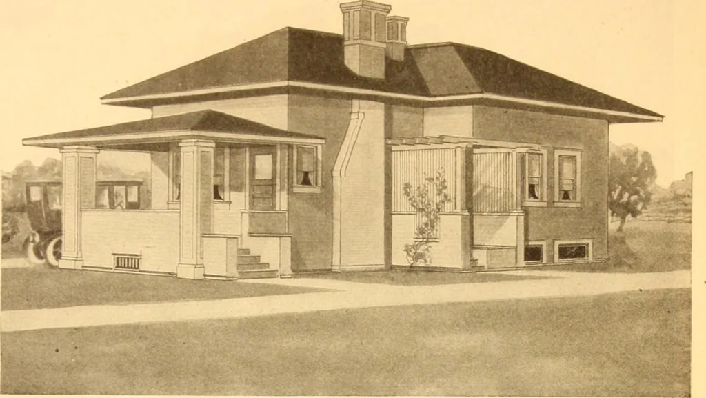 An illustration from Radford's Combined House and Barn Plan Book, 1908, leaf 90