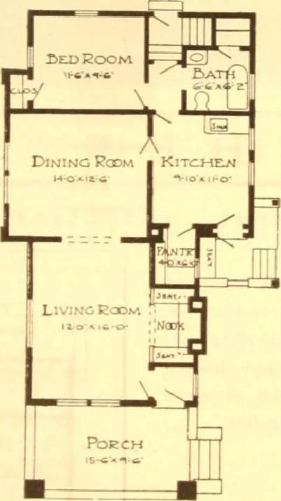An illustration from Radford's Combined House and Barn Plan Book, 1908, leaf 90