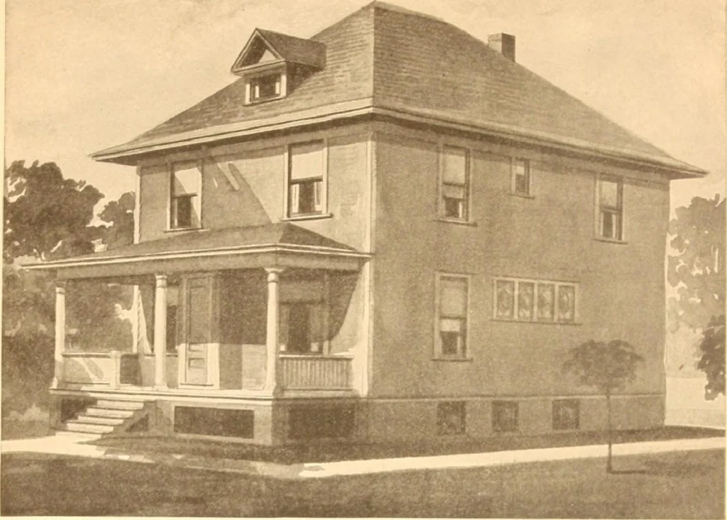An illustration from Radford's Combined House and Barn Plan Book, 1908, leaf 91