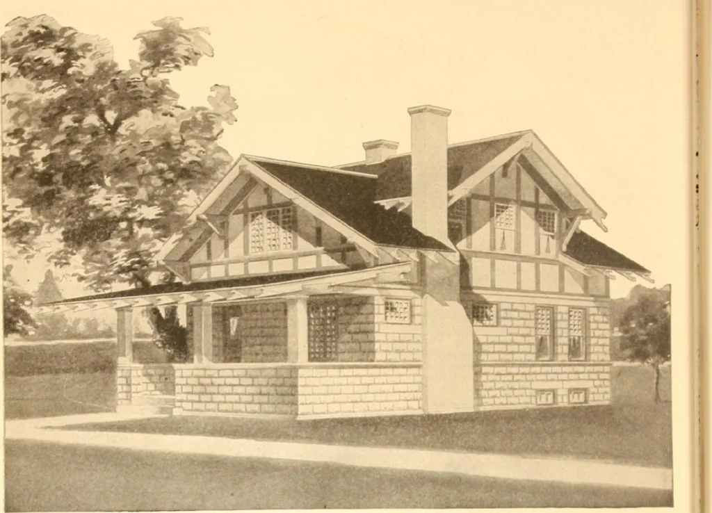 An illustration from Radford's Combined House and Barn Plan Book, 1908, leaf 93
