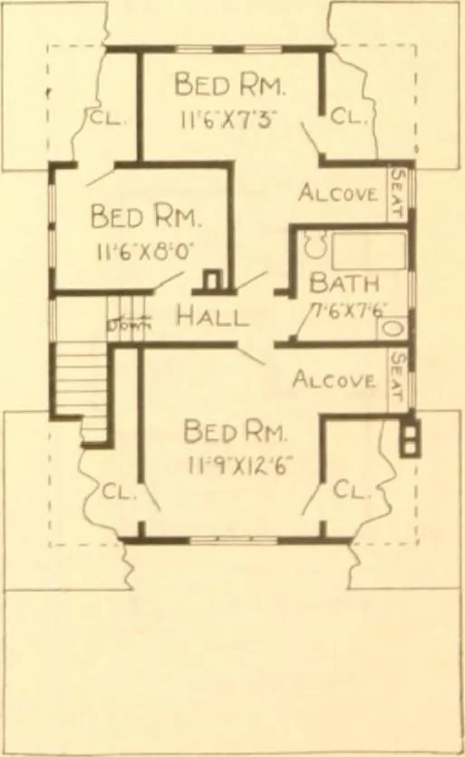 An illustration from Radford's Combined House and Barn Plan Book, 1908, leaf 93