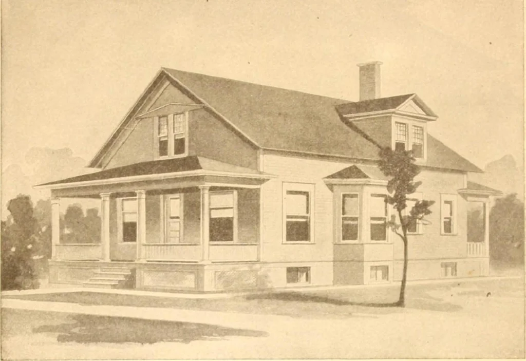 An illustration from Radford's Combined House and Barn Plan Book, 1908, leaf 95