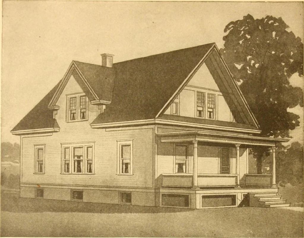 An illustration from Radford's Combined House and Barn Plan Book, 1908, leaf 96