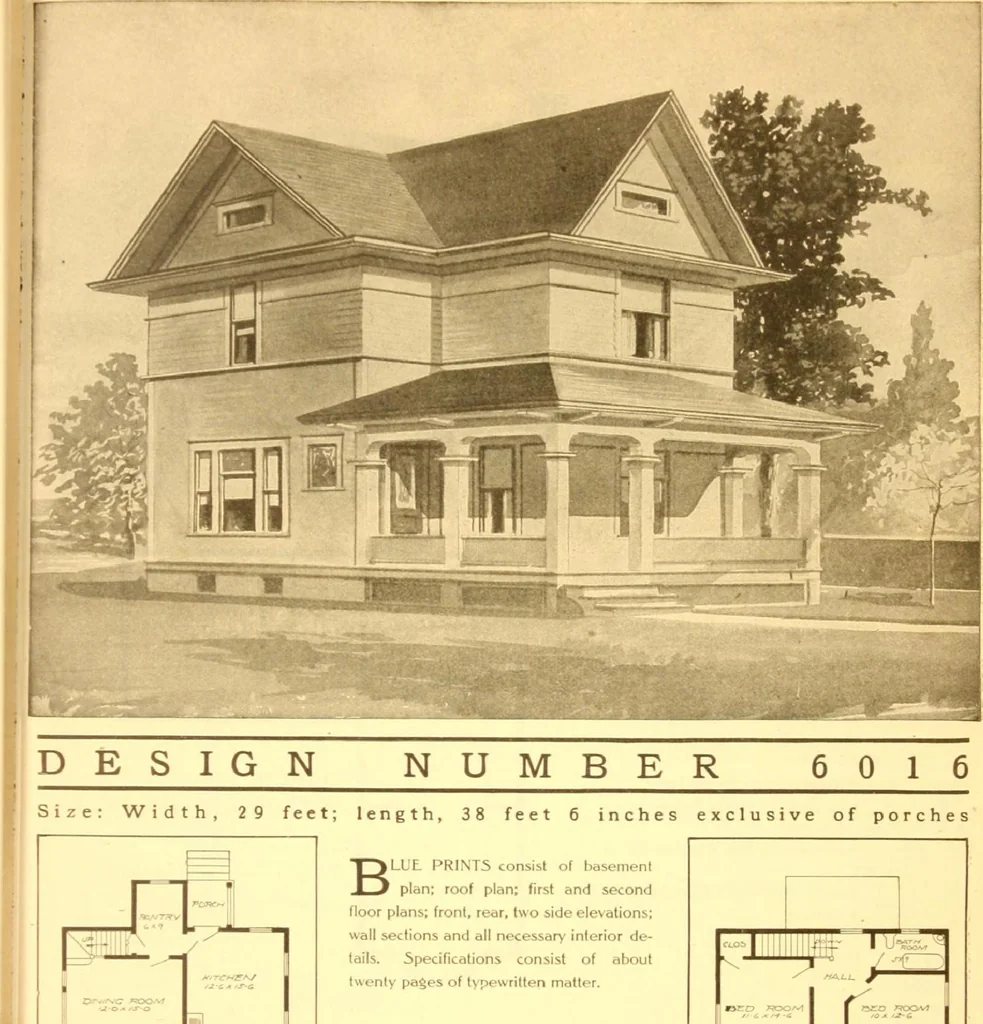 An illustration from Radford's Combined House and Barn Plan Book, 1908, leaf 98
