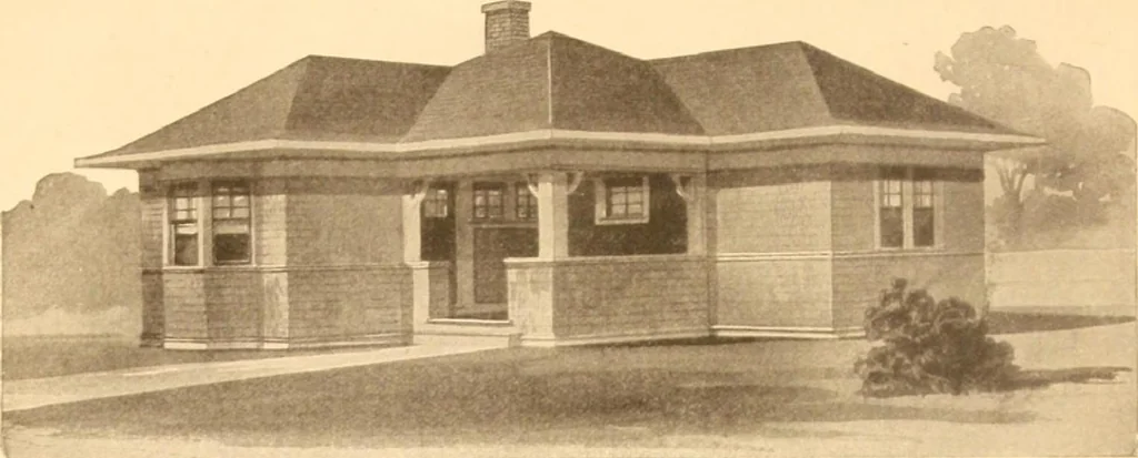 An illustration from Radford's Combined House and Barn Plan Book, 1908, leaf 99