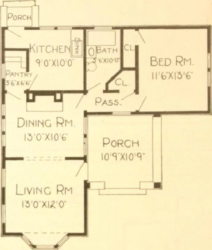 An illustration from Radford's Combined House and Barn Plan Book, 1908, leaf 99