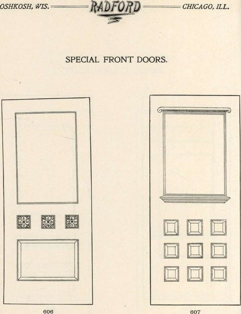 An illustration from Sash, doors, blinds, mouldings, and all kinds of millwork, 1904, leaf 103