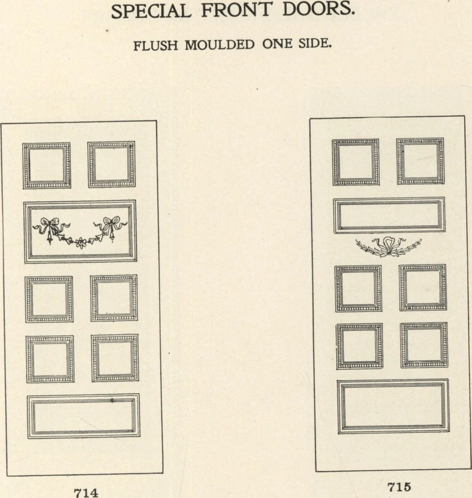 An illustration from Sash, doors, blinds, mouldings, and all kinds of millwork, 1904, leaf 116