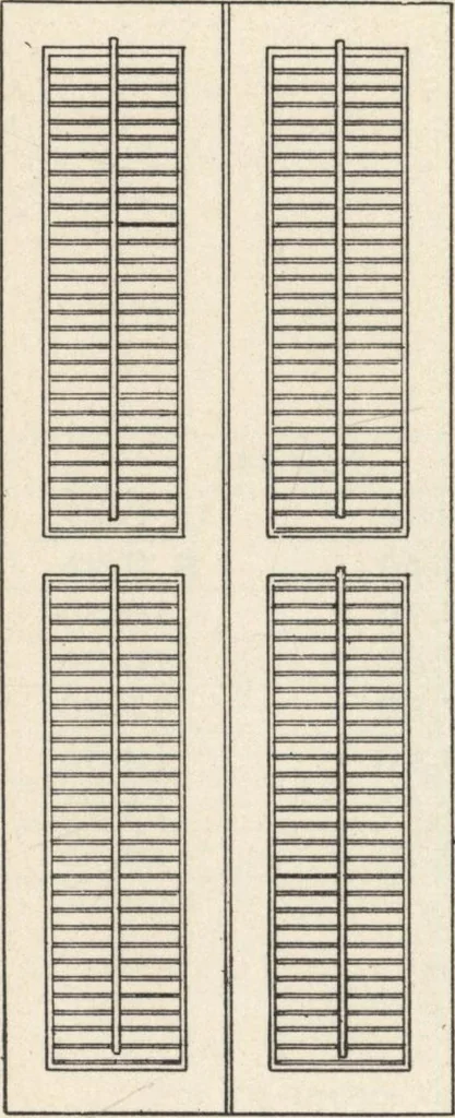 An illustration from Sash, doors, blinds, mouldings, and all kinds of millwork, 1904, leaf 129