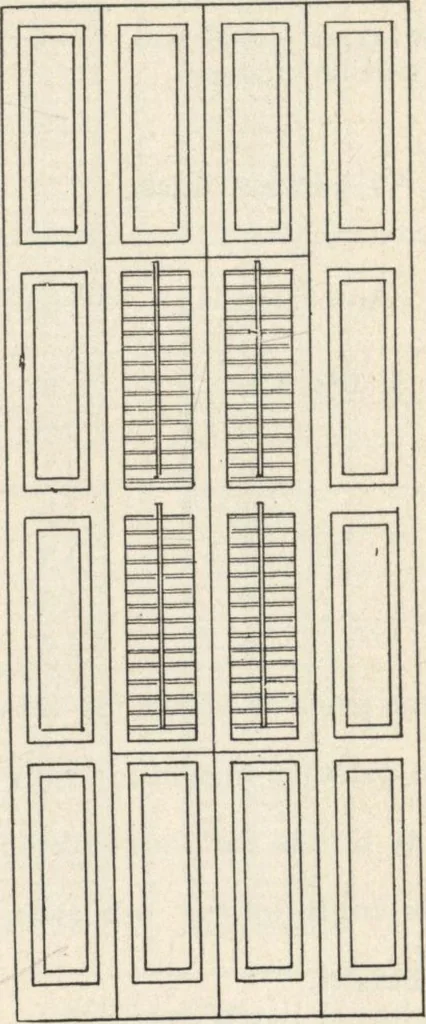 An illustration from Sash, doors, blinds, mouldings, and all kinds of millwork, 1904, leaf 131