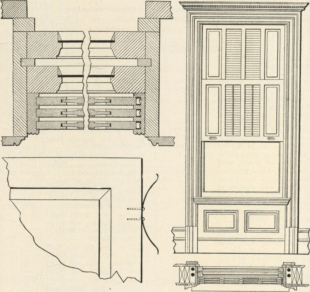 An illustration from Sash, doors, blinds, mouldings, and all kinds of millwork, 1904, leaf 133
