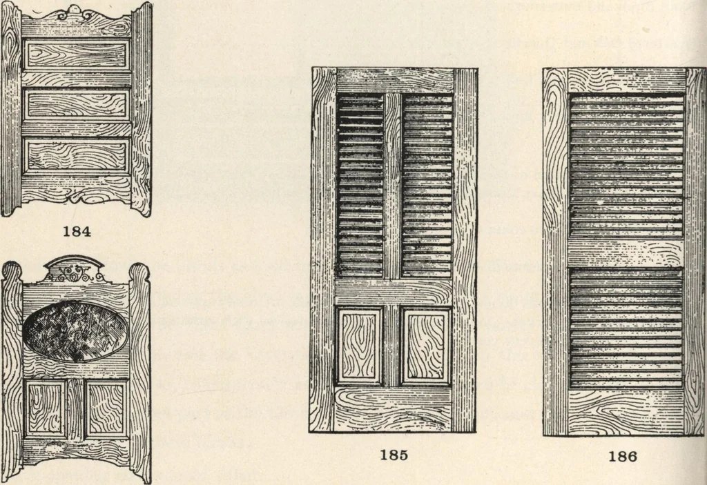 An illustration from Sash, doors, blinds, mouldings, and all kinds of millwork, 1904, leaf 137
