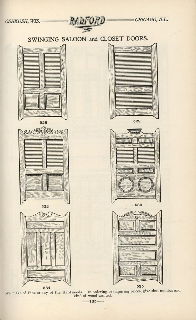 An illustration from Sash, doors, blinds, mouldings, and all kinds of millwork, 1904, leaf 138